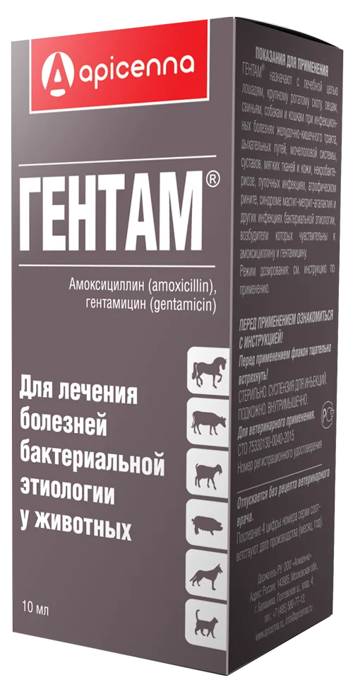 Упаковка Гентам, 10 мл