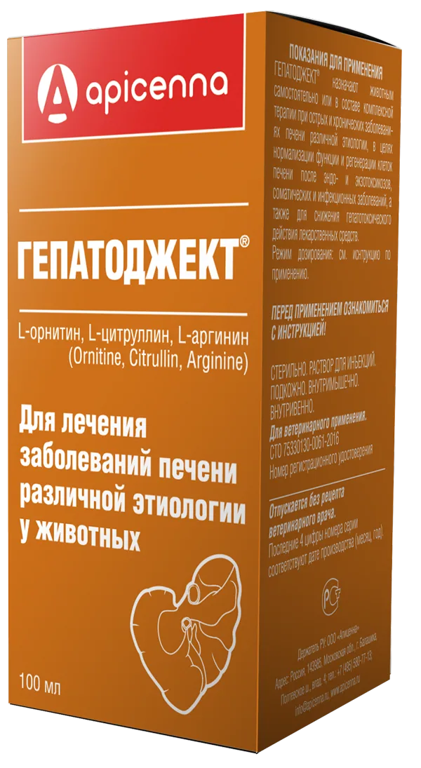 Упаковка Гепатоджект, 100 мл