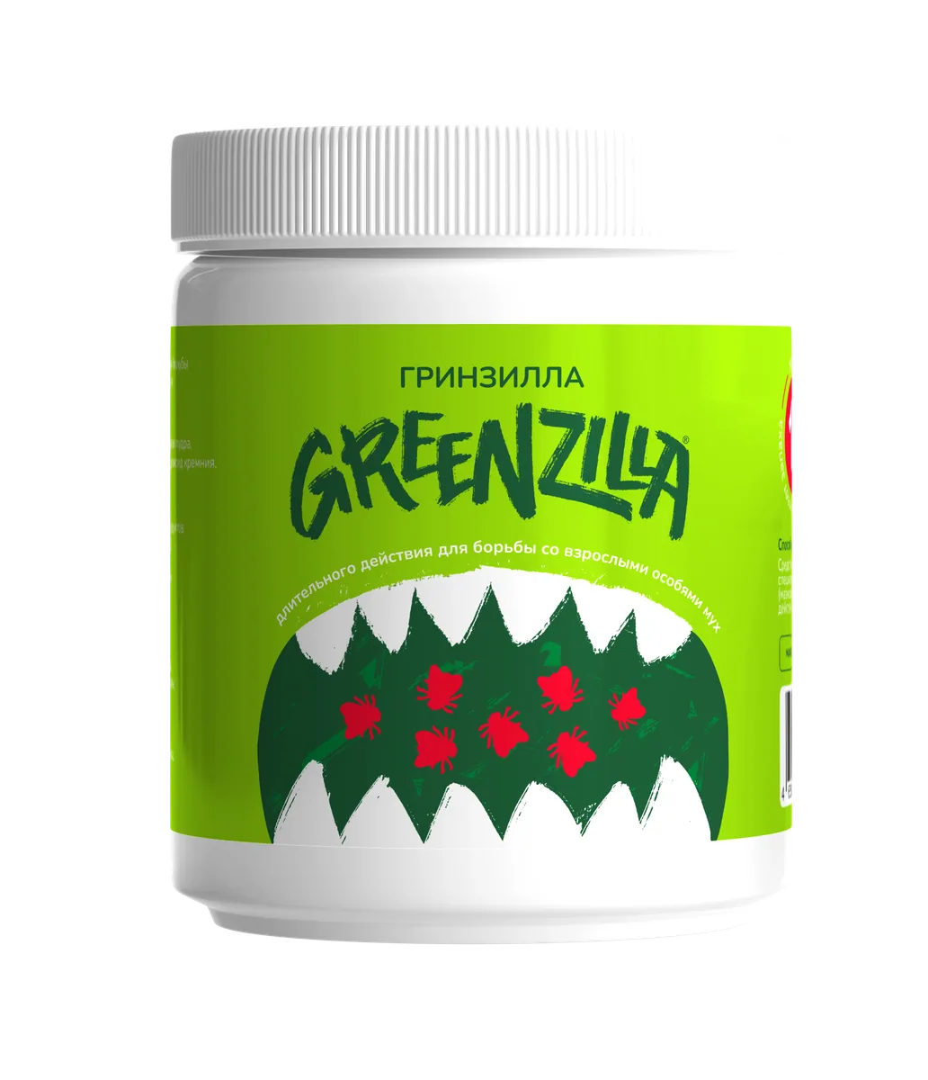 Упаковка Гринзилла Greenzilla длительного действия для борьбы со взрослыми особями мух 1%, 500 г (12/-/12)